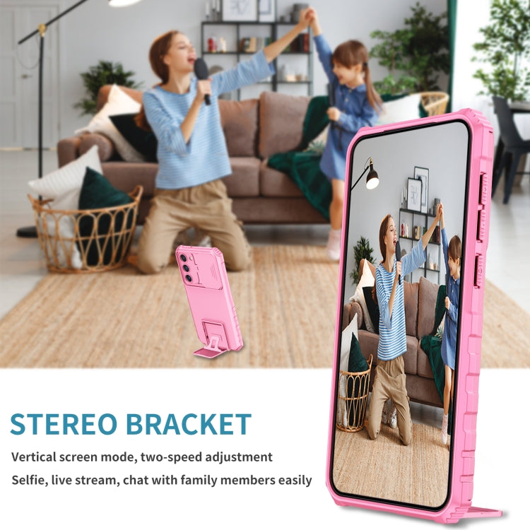For Samsung Galaxy S23+ 5G Stereoscopic Holder Sliding Camshield Phone Case