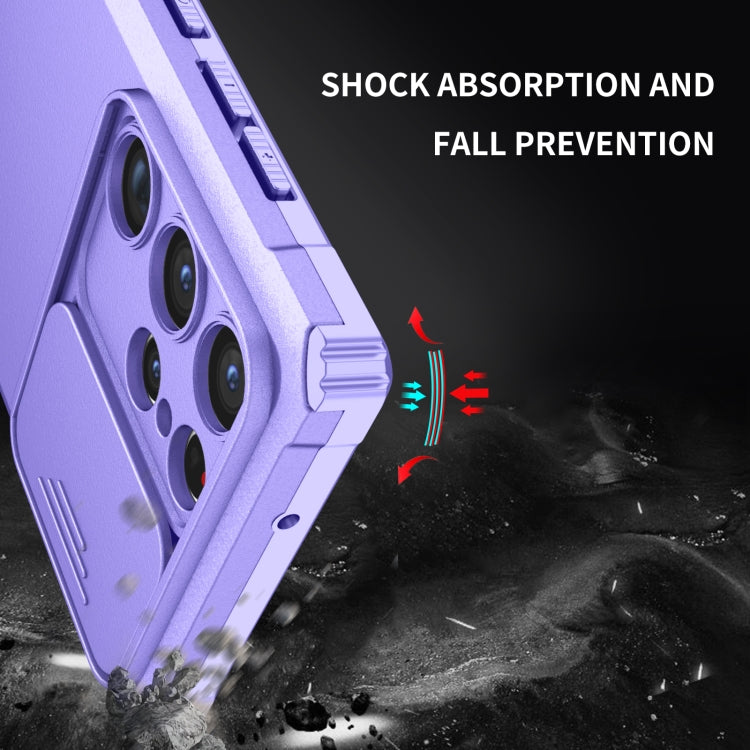 For Samsung Galaxy S23 Ultra 5G Stereoscopic Holder Sliding Camshield Phone Case