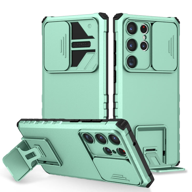 For Samsung Galaxy S23 Ultra 5G Stereoscopic Holder Sliding Camshield Phone Case