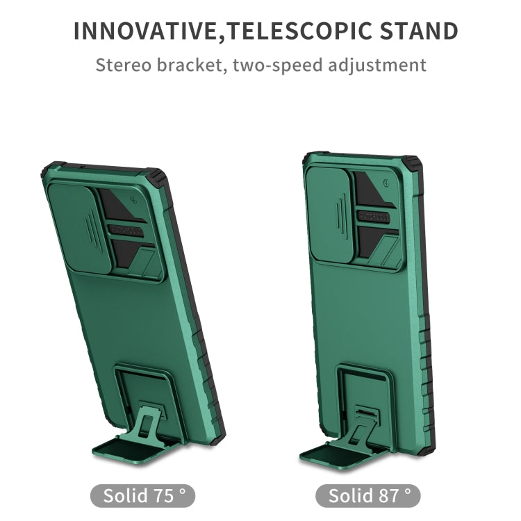 For Samsung Galaxy S23 Ultra 5G Stereoscopic Holder Sliding Camshield Phone Case