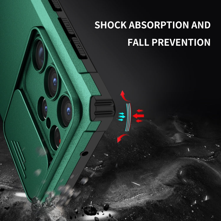 For Samsung Galaxy S23 Ultra 5G Stereoscopic Holder Sliding Camshield Phone Case