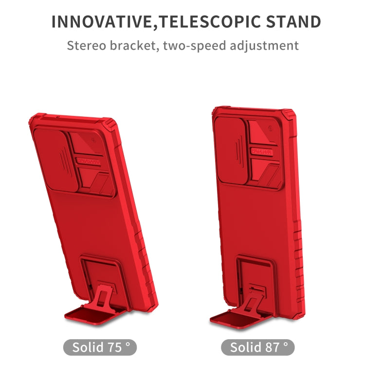 For Samsung Galaxy S23 Ultra 5G Stereoscopic Holder Sliding Camshield Phone Case