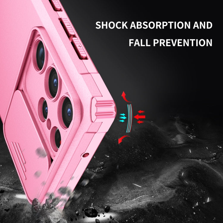 For Samsung Galaxy S23 Ultra 5G Stereoscopic Holder Sliding Camshield Phone Case