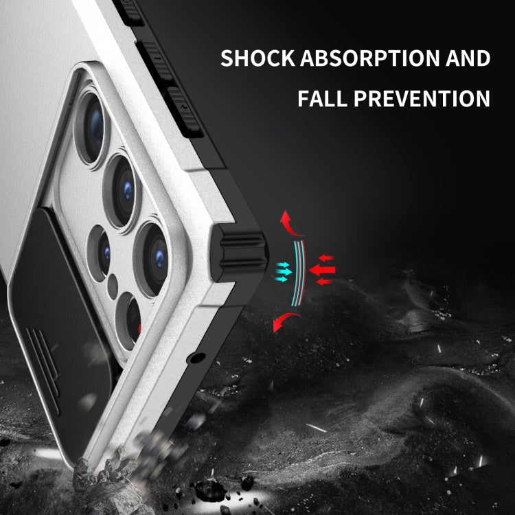 For Samsung Galaxy S23 Ultra 5G Stereoscopic Holder Sliding Camshield Phone Case