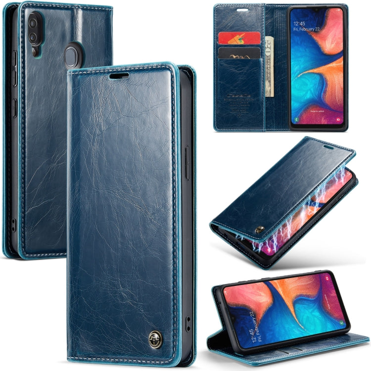 For Samsung Galaxy A20ï¼A30ï¼M10S CaseMe 003 Crazy Horse Texture Leather Phone Case