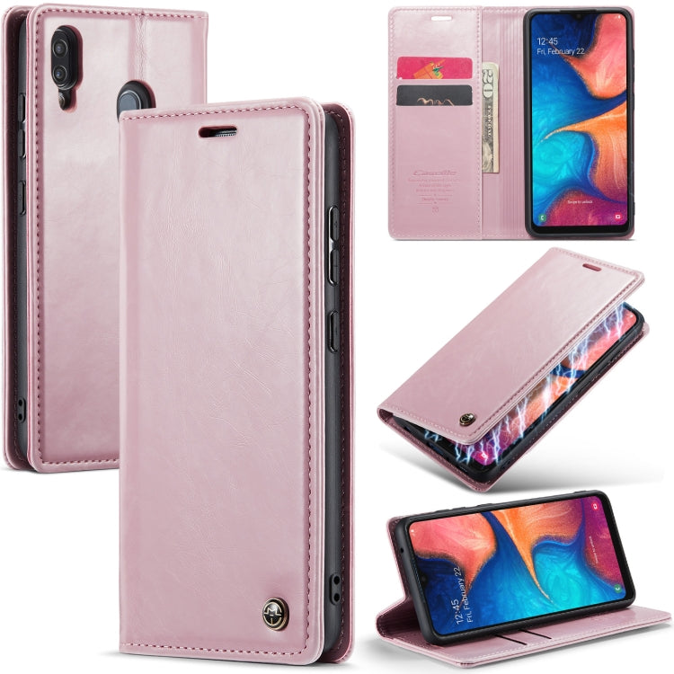 For Samsung Galaxy A20ï¼A30ï¼M10S CaseMe 003 Crazy Horse Texture Leather Phone Case