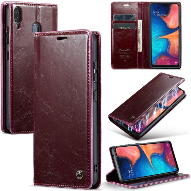 For Samsung Galaxy A20ï¼A30ï¼M10S CaseMe 003 Crazy Horse Texture Leather Phone Case