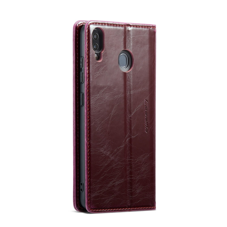 For Samsung Galaxy A20ï¼A30ï¼M10S CaseMe 003 Crazy Horse Texture Leather Phone Case