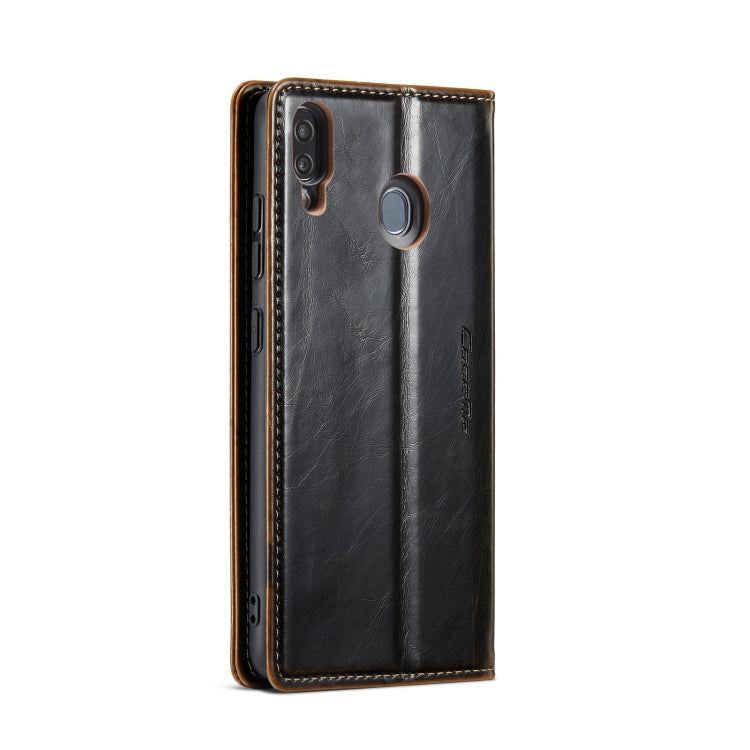 For Samsung Galaxy A20ï¼A30ï¼M10S CaseMe 003 Crazy Horse Texture Leather Phone Case