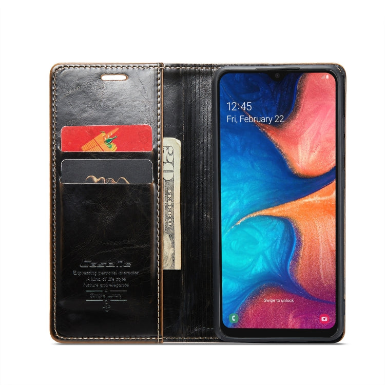 For Samsung Galaxy A20ï¼A30ï¼M10S CaseMe 003 Crazy Horse Texture Leather Phone Case