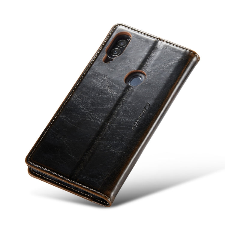 For Samsung Galaxy A20ï¼A30ï¼M10S CaseMe 003 Crazy Horse Texture Leather Phone Case