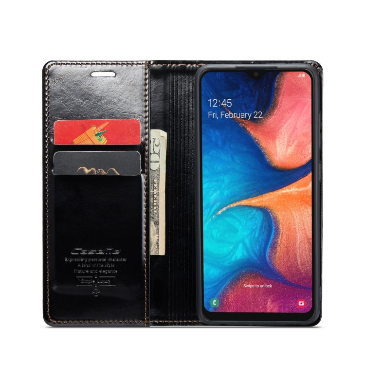 For Samsung Galaxy A20ï¼A30ï¼M10S CaseMe 003 Crazy Horse Texture Leather Phone Case