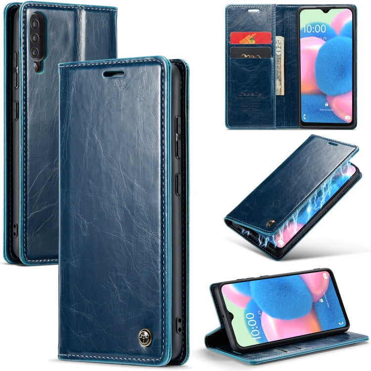 For Samsung Galaxy A30sï¼A50sï¼A50 CaseMe 003 Crazy Horse Texture Leather Phone Case