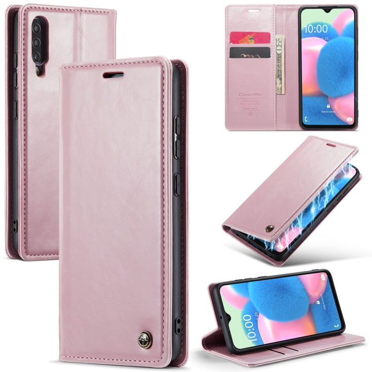 For Samsung Galaxy A30sï¼A50sï¼A50 CaseMe 003 Crazy Horse Texture Leather Phone Case