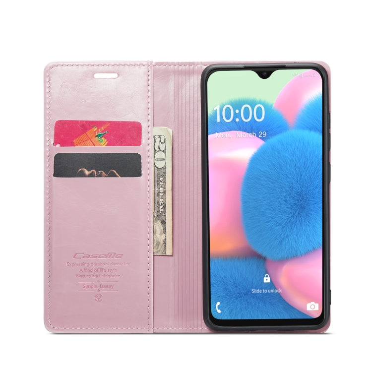 For Samsung Galaxy A30sï¼A50sï¼A50 CaseMe 003 Crazy Horse Texture Leather Phone Case