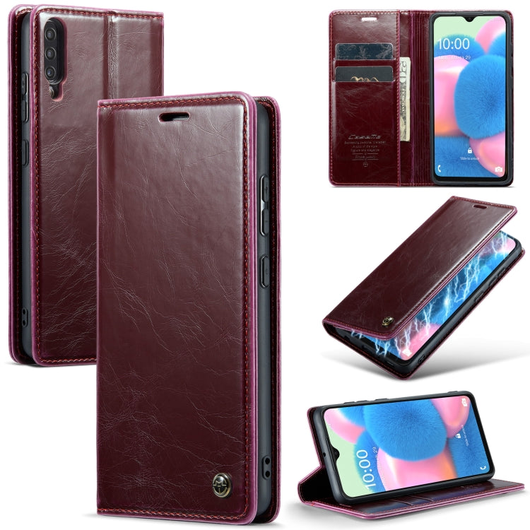 For Samsung Galaxy A30sï¼A50sï¼A50 CaseMe 003 Crazy Horse Texture Leather Phone Case
