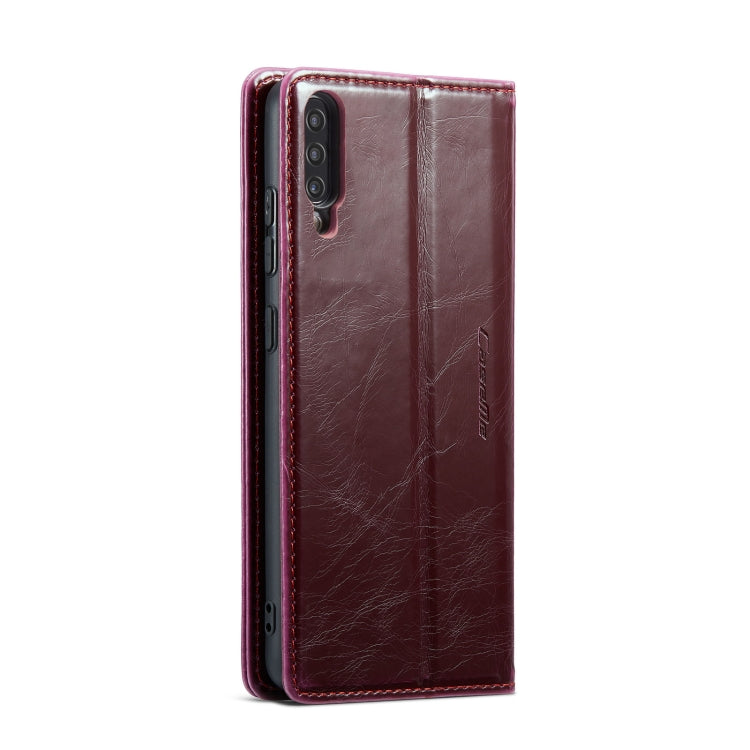 For Samsung Galaxy A30sï¼A50sï¼A50 CaseMe 003 Crazy Horse Texture Leather Phone Case