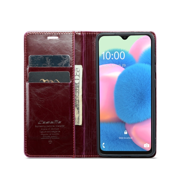 For Samsung Galaxy A30sï¼A50sï¼A50 CaseMe 003 Crazy Horse Texture Leather Phone Case
