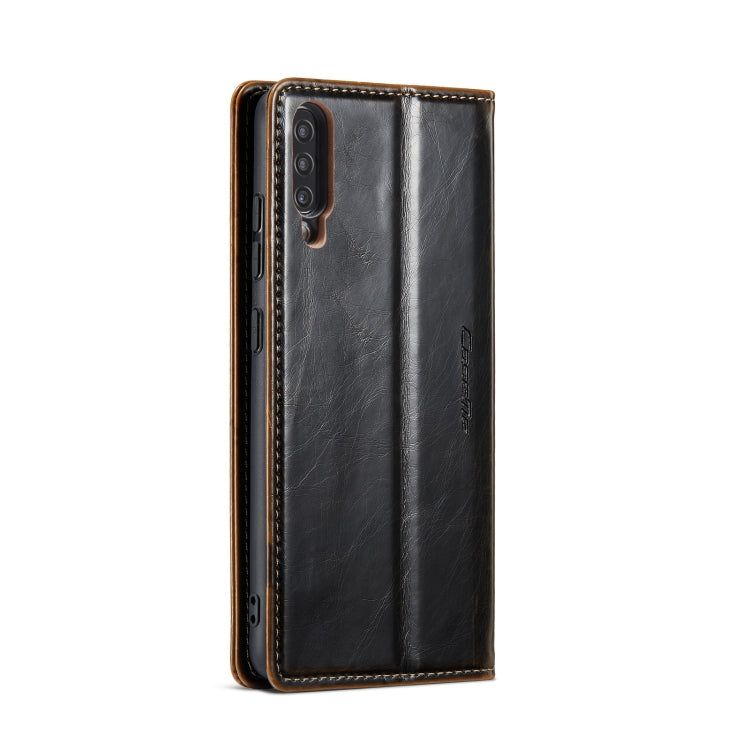 For Samsung Galaxy A30sï¼A50sï¼A50 CaseMe 003 Crazy Horse Texture Leather Phone Case