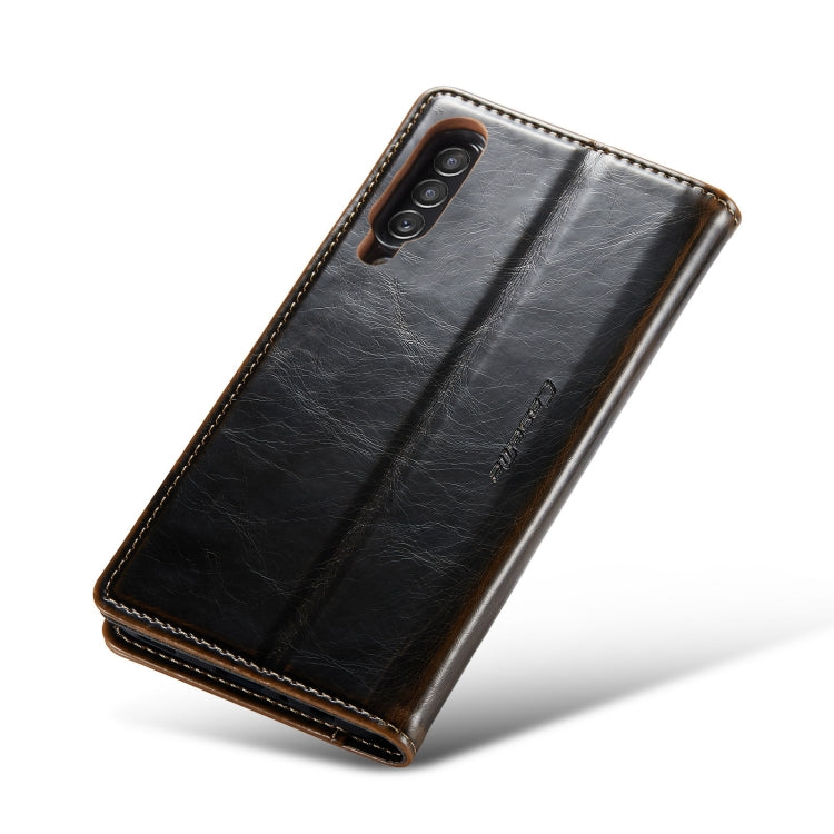 For Samsung Galaxy A30sï¼A50sï¼A50 CaseMe 003 Crazy Horse Texture Leather Phone Case