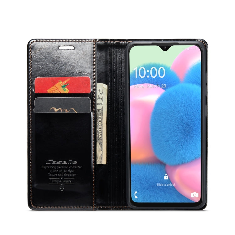For Samsung Galaxy A30sï¼A50sï¼A50 CaseMe 003 Crazy Horse Texture Leather Phone Case