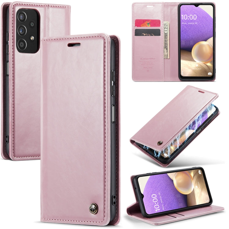 For Samsung Galaxy A32 5Gï¼M32 5G CaseMe 003 Crazy Horse Texture Leather Phone Case