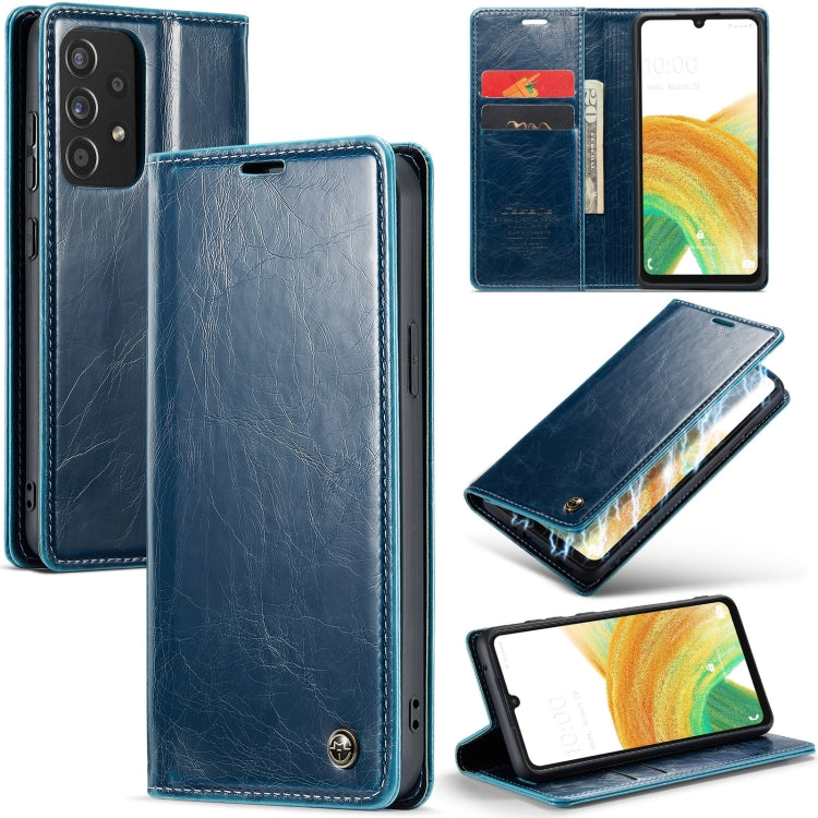 For Samsung Galaxy A33 5G CaseMe 003 Crazy Horse Texture Leather Phone Case