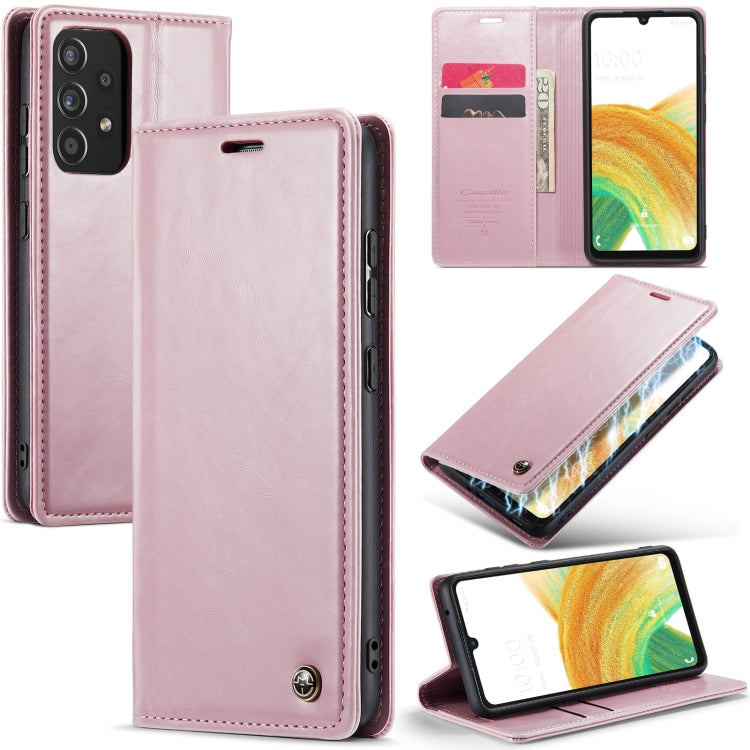 For Samsung Galaxy A33 5G CaseMe 003 Crazy Horse Texture Leather Phone Case