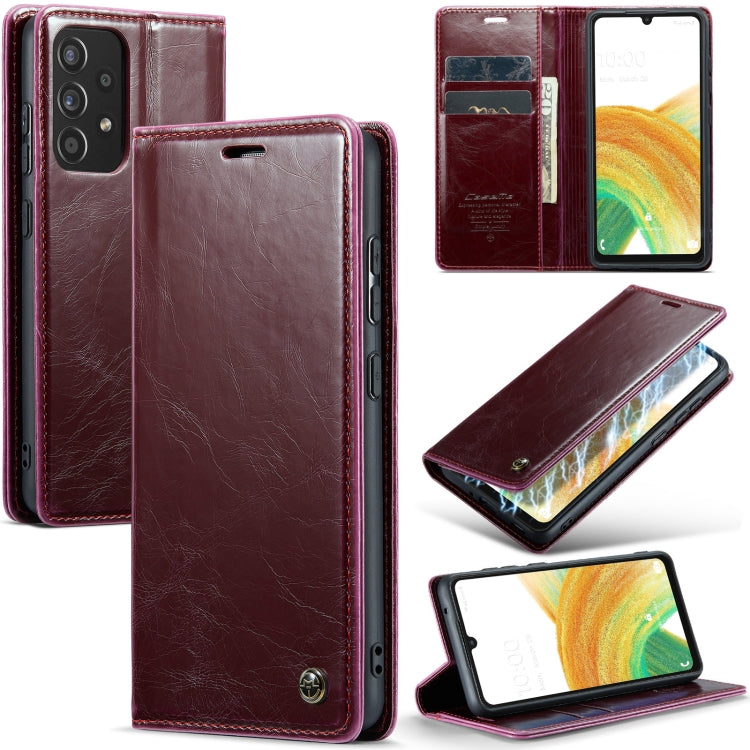For Samsung Galaxy A33 5G CaseMe 003 Crazy Horse Texture Leather Phone Case
