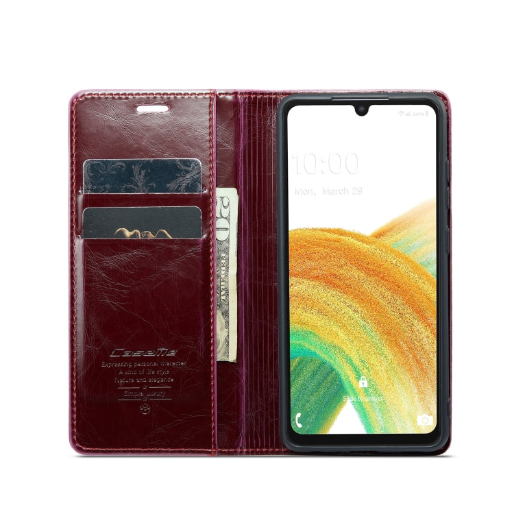 For Samsung Galaxy A33 5G CaseMe 003 Crazy Horse Texture Leather Phone Case