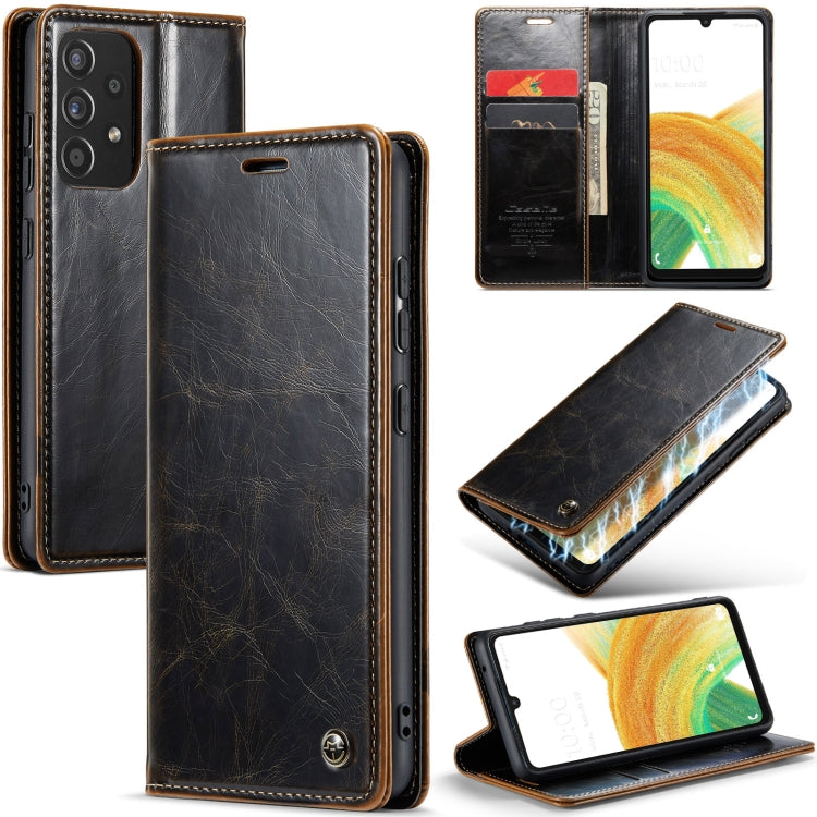 For Samsung Galaxy A33 5G CaseMe 003 Crazy Horse Texture Leather Phone Case