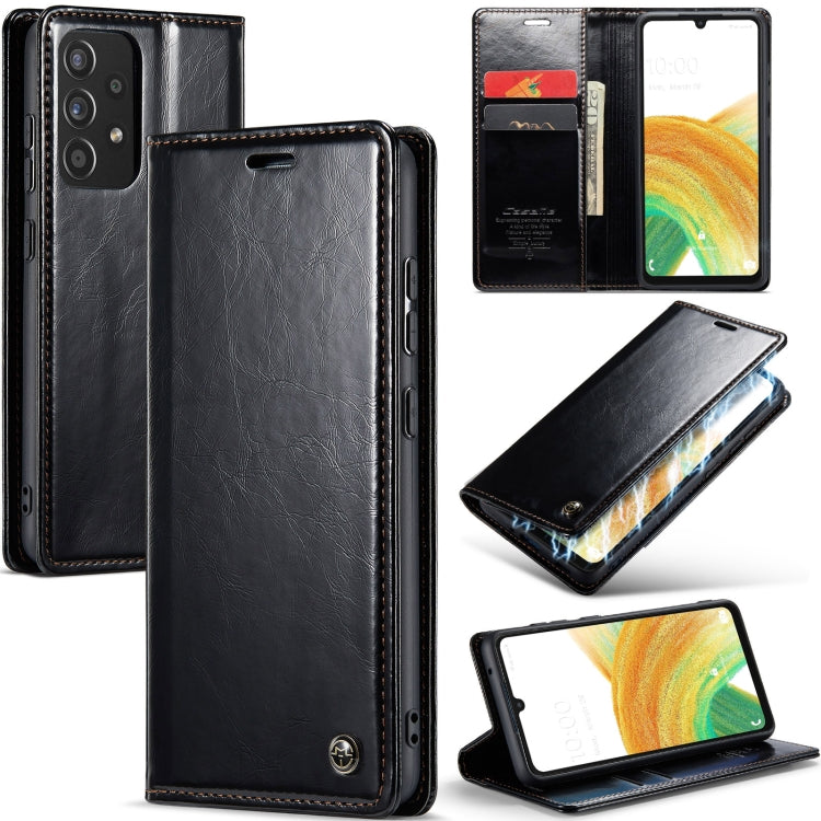 For Samsung Galaxy A33 5G CaseMe 003 Crazy Horse Texture Leather Phone Case