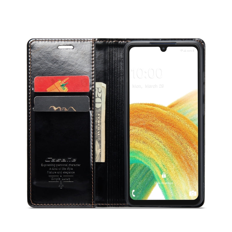 For Samsung Galaxy A33 5G CaseMe 003 Crazy Horse Texture Leather Phone Case