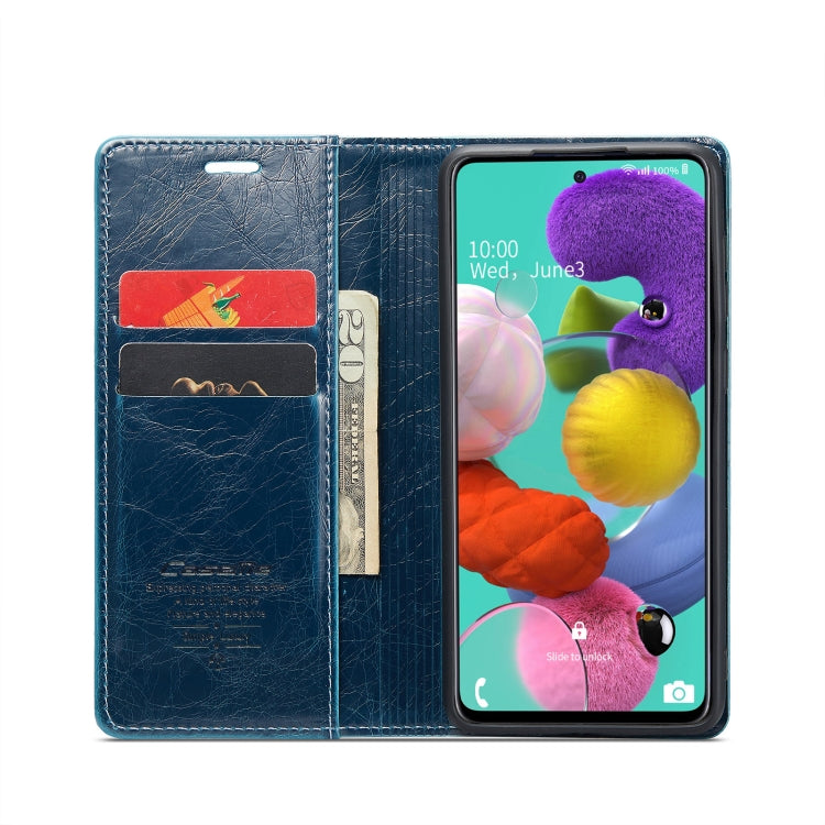 For Samsung Galaxy A51 4G/M40S CaseMe 003 Crazy Horse Texture Leather Phone Case