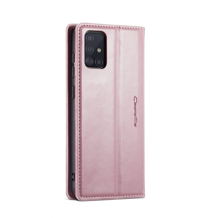 For Samsung Galaxy A51 4G/M40S CaseMe 003 Crazy Horse Texture Leather Phone Case