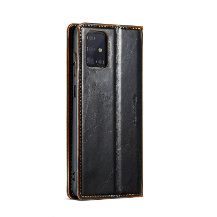 For Samsung Galaxy A51 4G/M40S CaseMe 003 Crazy Horse Texture Leather Phone Case