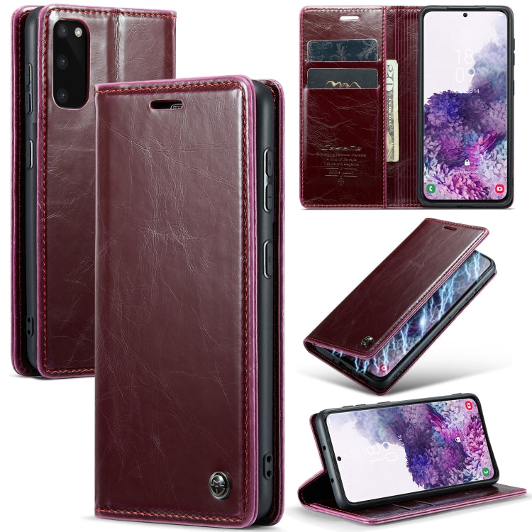 For Samsung Galaxy S20 CaseMe 003 Crazy Horse Texture Leather Phone Case