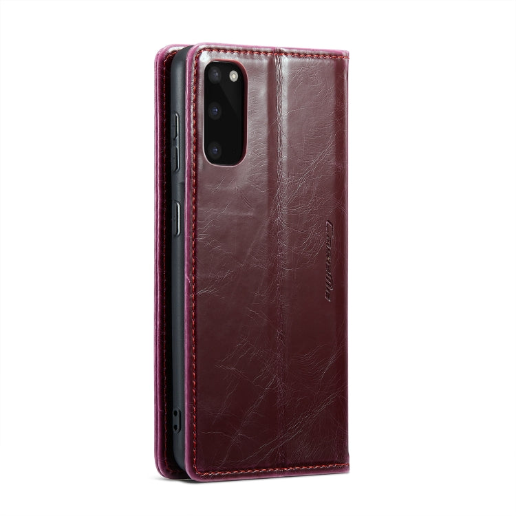 For Samsung Galaxy S20 CaseMe 003 Crazy Horse Texture Leather Phone Case