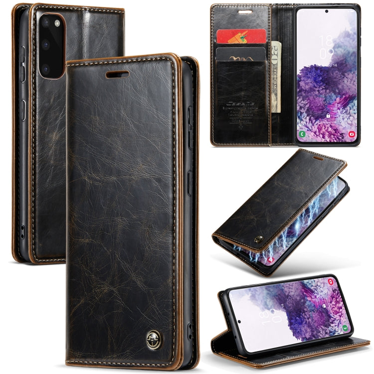 For Samsung Galaxy S20 CaseMe 003 Crazy Horse Texture Leather Phone Case