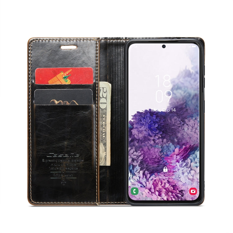 For Samsung Galaxy S20 CaseMe 003 Crazy Horse Texture Leather Phone Case