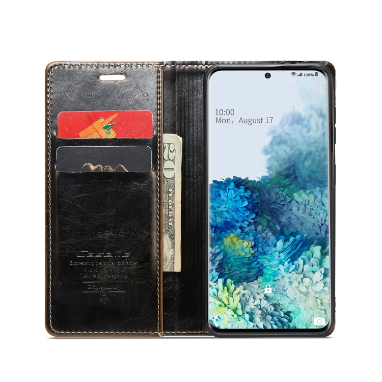 For Samsung Galaxy S20+ CaseMe 003 Crazy Horse Texture Leather Phone Case