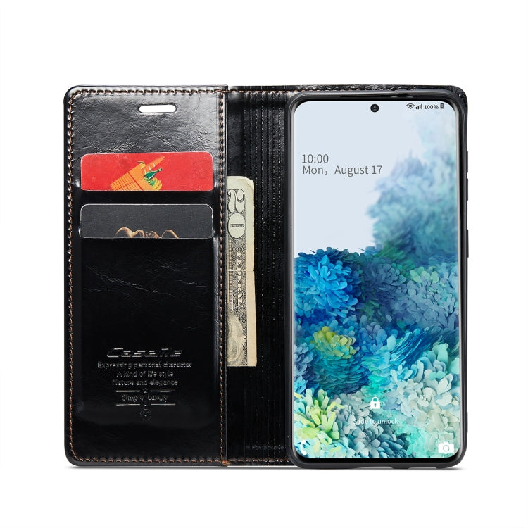 For Samsung Galaxy S20+ CaseMe 003 Crazy Horse Texture Leather Phone Case