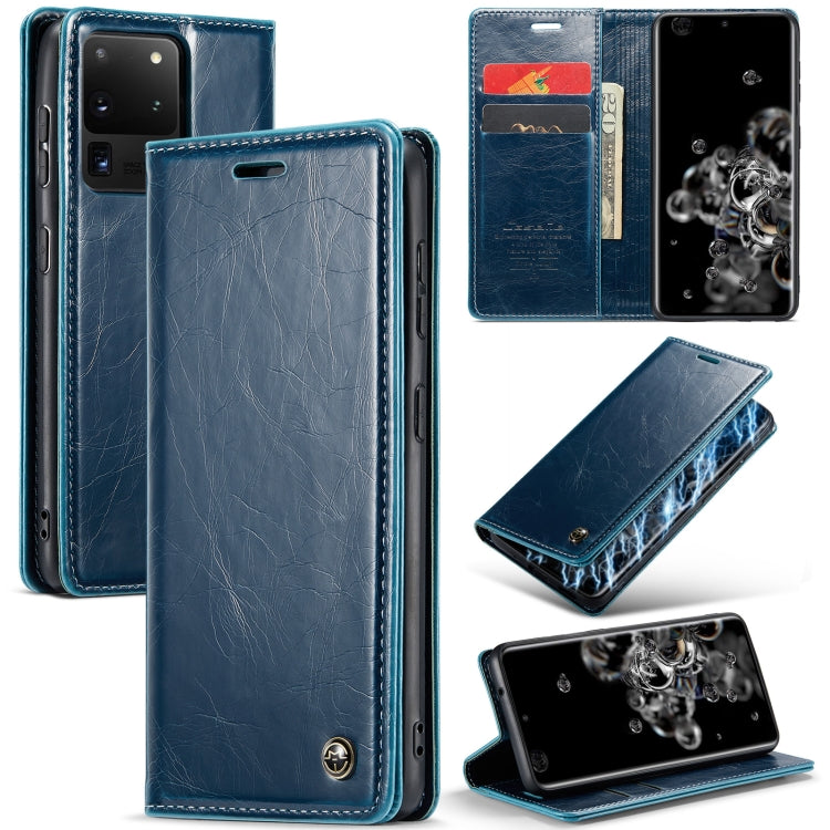 For Samsung Galaxy S20 Ultra CaseMe 003 Crazy Horse Texture Leather Phone Case