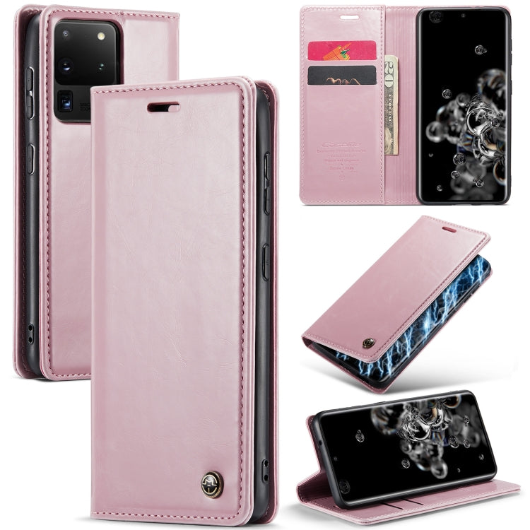 For Samsung Galaxy S20 Ultra CaseMe 003 Crazy Horse Texture Leather Phone Case