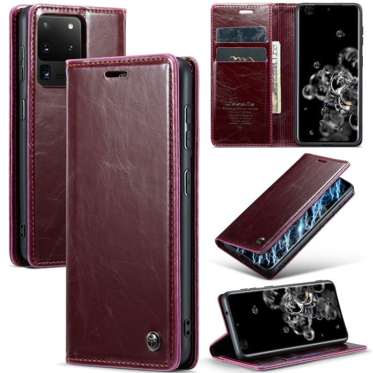 For Samsung Galaxy S20 Ultra CaseMe 003 Crazy Horse Texture Leather Phone Case