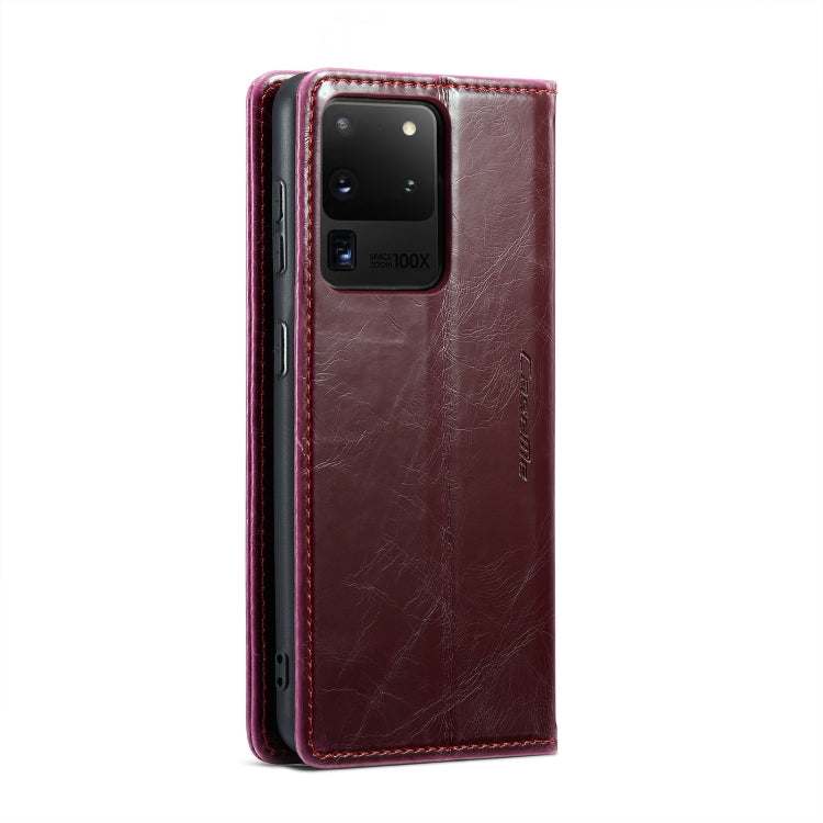 For Samsung Galaxy S20 Ultra CaseMe 003 Crazy Horse Texture Leather Phone Case