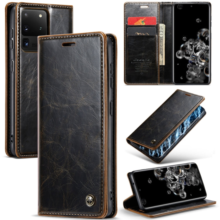 For Samsung Galaxy S20 Ultra CaseMe 003 Crazy Horse Texture Leather Phone Case
