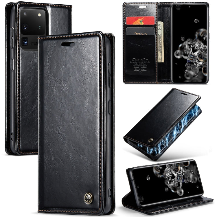 For Samsung Galaxy S20 Ultra CaseMe 003 Crazy Horse Texture Leather Phone Case