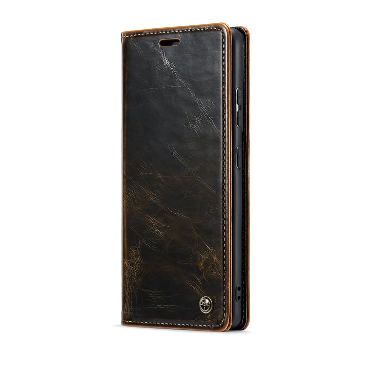 For Samsung Galaxy S21 Ultra 5G CaseMe 003 Crazy Horse Texture Leather Phone Case