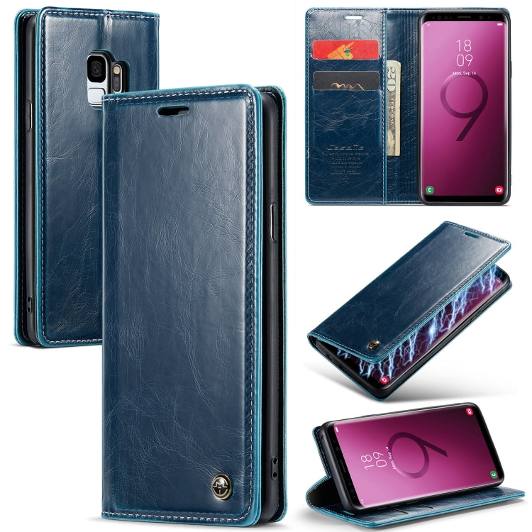For Samsung Galaxy S9 CaseMe 003 Crazy Horse Texture Leather Phone Case